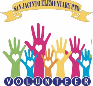 san jacinto elementary pto volunteer with hands